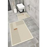 Bordo Halı Su Emici Yumuşak Kaymaz Taban Sünger Dolgulu Pamuksu Doku Yıkanabilir Dekoratif Banyo Paspası 1150