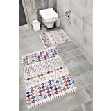 Bordo Halı Su Emici Yumuşak Kaymaz Taban Sünger Dolgulu Pamuksu Doku Yıkanabilir Dekoratif Banyo Paspası Hattuş