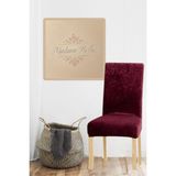 Bordo Ipek Kadife Esnek Lastikli Sandalye Kılıfı Sandalye Örtüsü 1 Adet 45 x 45 x 60 Boyutunda - 45 x 45 cm