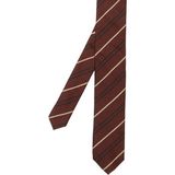 Bordo Ipek Kravat - Bordo-Siyah - Standart