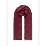 Bordo Jas Saf Yün Şal 70x180 cm