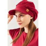 Bordo Kadin 4 Mevsim Pamuklu, Ultra Yumusak Hafif, Terletmez, Tarz, Trend Kasket Vizyerli Penye Sapka