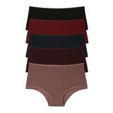 Bordo Kadın Külot 5'li Paket Yüksek Bel M - 93001R07M