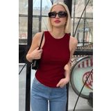 Bordo Kalın Askılı Regular Kesim Basic Atlet MG2059