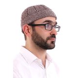 Bordo Katlamalı Çift Renk Kışlık Kadife Takke