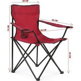 Bordo Katlanabilir Kamp Sandalyesi Piknik Sandalyesi Plaj Sandalyesi Taşıma Çantalı - 6456 Ecorce Tube Marron - Polyester