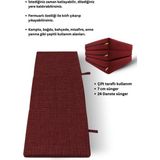 Bordo Katlanır Sünger Misafir Yer Yatağı ve Balkon Minderi 7cm - 90 × 200 cm