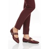 Bordo Kemerli Kadın Babet