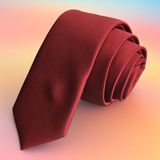 Bordo Kendiden Çizgili Sade Ince Moda Slim Kravat - Standart
