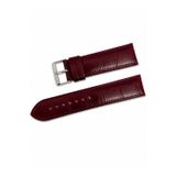 Bordo Krokodil (Kroko) Desenli Hakiki Deri Saat Kayışı / Kordonu | 20 mm | El Yapımı