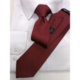 Bordo Kum Desenli Slim Kravat - Standart