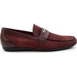 Bordo Kumaş Hakiki Deri Erkek Casual Ayakkabı E01758028104