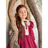 Bordo Kurdaleli Vintage Kız Bebek Elbisesi,doğum Günü Elbise,fotoğraf Çekim Elbisesi,0-12 Yaşa Uygun - 6 Yaş