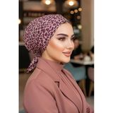 Bordo Leopar Desen Çapraz Bone