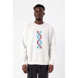 Bordo Mavi Dna Beyaz Erkek 2İp Sweatshirt