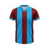 Bordo Mavi V Yaka Çubuklu Taraftar Forması