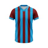 Bordo Mavi V Yaka Efsane Çubuklu Taraftar Forması