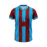 Bordo Mavi V Yaka Yeni Çubuklu Taraftar Forması