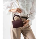 Bordo Mini Candy Model Kadın El ve Omuz Çantası - Kahverengi