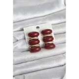Bordo Model Gold Renk Kadın Küpe