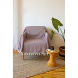 Bordo Pamuklu Tekli Koltuk Berjer Örtüsü, Şalı 150x170cm Bordo