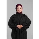 Bordo Pratik Hazır Geçmeli Tesettür Eşarp Sandy Arkadan Çıtçıtlı Piliseli Hijab 2406_16