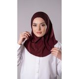 Bordo Pratik Hazır Geçmeli Tesettür Eşarp Sandy Kumaş Arkadan Çıtçıtlı 2206_16