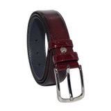 Bordo Rugan Suni Deri Desenli 3.5 cm.lik Klasik Kemer - 8007-80