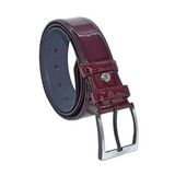Bordo Rugan Suni Deri Dikişli 4 cm.lik Klasik Kemer - 7400-97