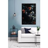 BORDO SANAT 100x150cm Kaplan Dekoratif Duvar Kanvas Tablo