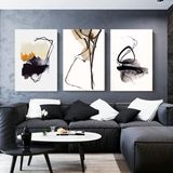 BORDO SANAT 40x60cm 3'lü Soyut Set Dekoratif Duvar Kanvas Tablo BRD-SNT-M-0955