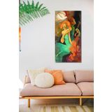 BORDO SANAT 50x100cm Kadın Dekoratif Duvar Kanvas Tablo