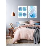 BORDO SANAT 50x70cm 2'li Soyut Set Dekoratif Duvar Kanvas Tablo BRD-SNT-M-0951