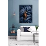 BORDO SANAT 50x70cm Kadın ve Kuşlar Dekoratif Duvar Kanvas Tablo