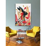 BORDO SANAT 50x70cm Tavşan Dekoratif Duvar Kanvas Tablo