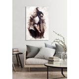 BORDO SANAT 50x75cm Çellist Dekoratif Duvar Kanvas Tablo