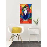 BORDO SANAT 50x80cm Kedi Dekoratif Duvar Kanvas Tablo