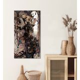 BORDO SANAT 50x90cm Soyut Dekoratif Duvar Kanvas Tablo