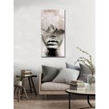 BORDO SANAT 60x120cm Kadın Portre Dekoratif Duvar Kanvas Tablo