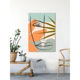 BORDO SANAT 60x85cm Soyut Dekoratif Duvar Kanvas Tablo