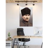 BORDO SANAT 60x90cm Atatürk Dekoratif Duvar Kanvas Tablo