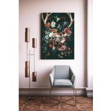 BORDO SANAT 60x90cm Geyik Dekoratif Duvar Kanvas Tablo