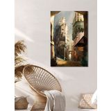 BORDO SANAT 60x90cm Sokak Dekoratif Duvar Kanvas Tablo