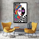 BORDO SANAT 60x90cm Soyut Dekoratif Duvar Kanvas Tablo