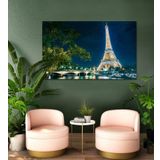 BORDO SANAT 65x40cm Paris Dekoratif Duvar Kanvas Tablo