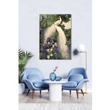 BORDO SANAT 70x100cm Tavus Kuşu Dekoratif Duvar Kanvas Tablo