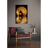 BORDO SANAT 70x110cm Yoga Dekoratif Duvar Kanvas Tablo