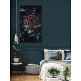 BORDO SANAT 70x125cm Kaplan Dekoratif Duvar Kanvas Tablo