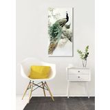 BORDO SANAT 70x140cm Tavus Kuşu Dekoratif Duvar Kanvas Tablo