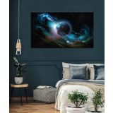 BORDO SANAT 70x40cm Galaksi Dekoratif Duvar Kanvas Tablo